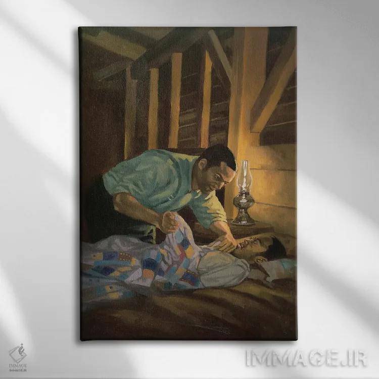 تابلو شببخیرهای رنگارنگ، ۲۰۰۳ اثر کالین بوتمن - نمای روبهرو روی دیوار