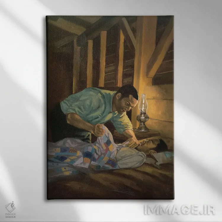 تابلو شببخیرهای رنگارنگ، ۲۰۰۳ اثر کالین بوتمن - نمای روبهرو روی دیوار