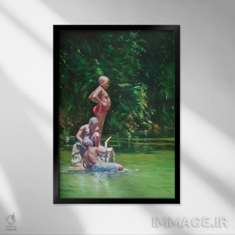 تابلو 2014,شکم، ۲۰۱۴ اثر کالین بوتمن - نمای قابدار مشکی