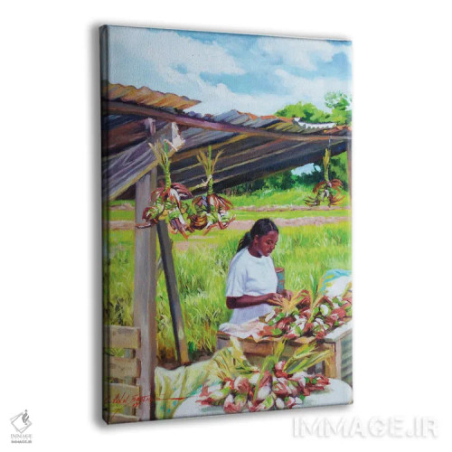 تابلو بانوی خرچنگ، ۲۰۱۸ اثر کالین بوتمن - نمای پرسپکتیو محصول