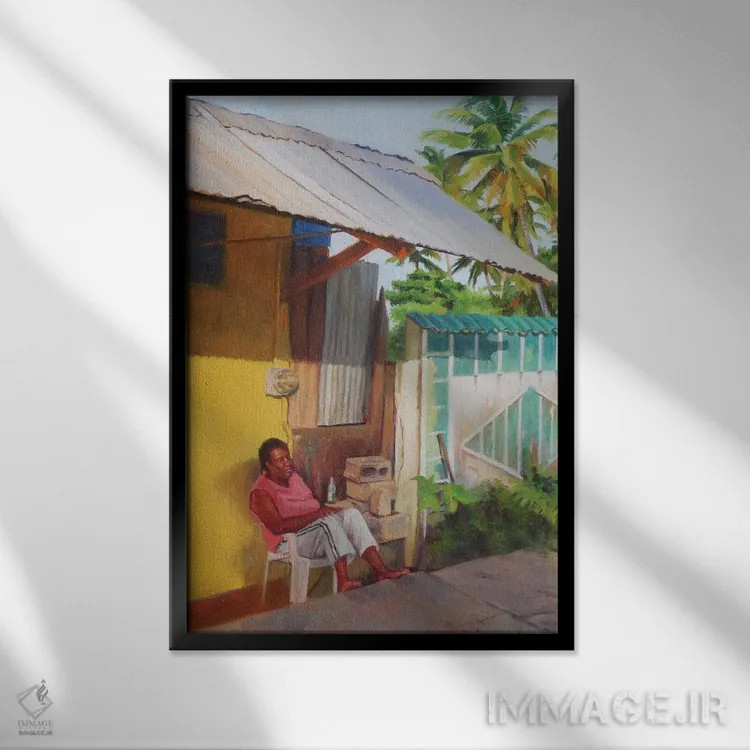 تابلو 2016,روز سیب J، ۲۰۱۶ (ابهام دارد) اثر کالین بوتمن - نمای قابدار مشکی