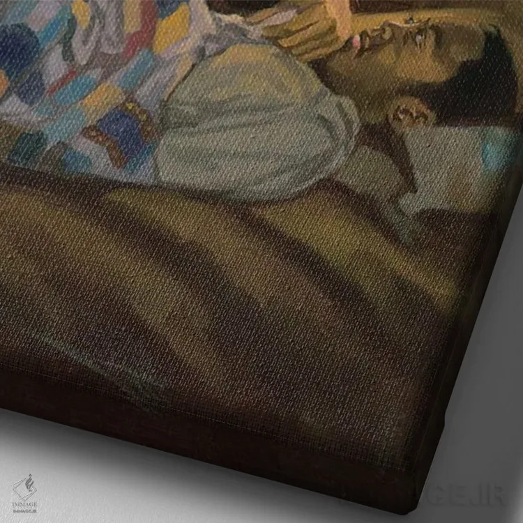 تابلو شببخیرهای رنگارنگ، ۲۰۰۳ اثر کالین بوتمن - نمای نزدیک بافت بوم