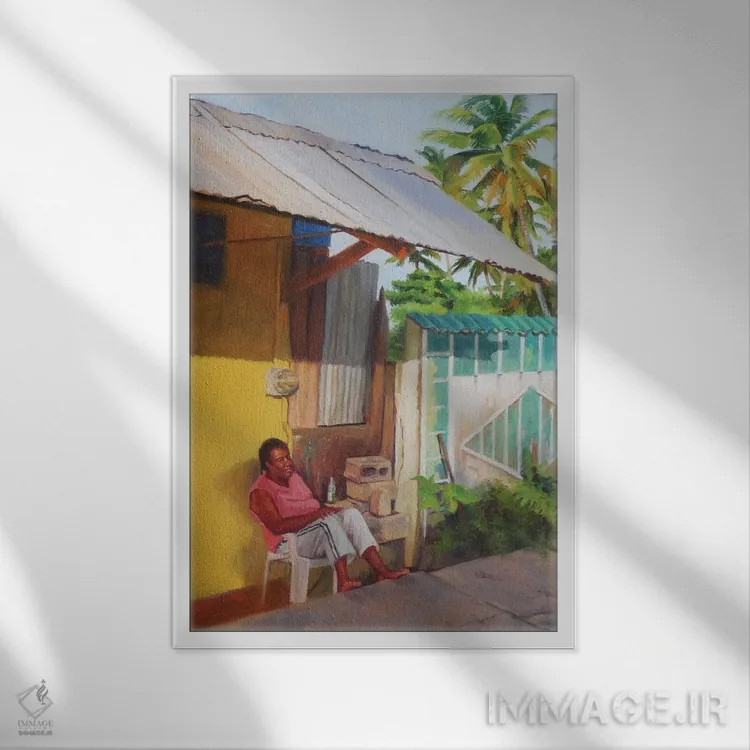 تابلو 2016,روز سیب J، ۲۰۱۶ (ابهام دارد) اثر کالین بوتمن - نمای قابدار سفید