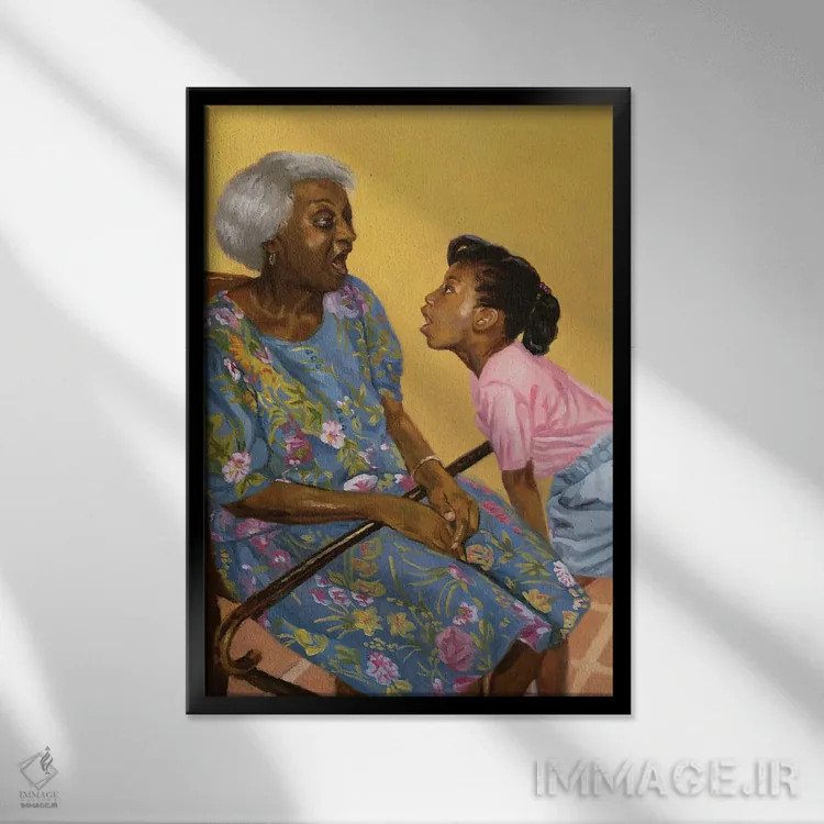 تابلو هوو! ۱۹۹۸ اثر کالین بوتمن - نمای قابدار مشکی