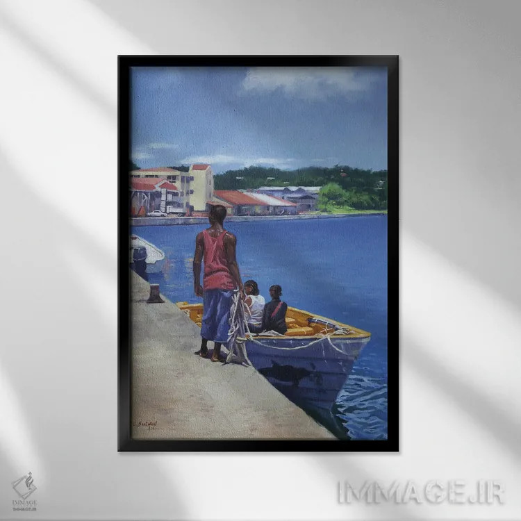 تابلو پیادهسازی (خروج از کشتی)، ۲۰۱۴ اثر کالین بوتمن - نمای قابدار مشکی