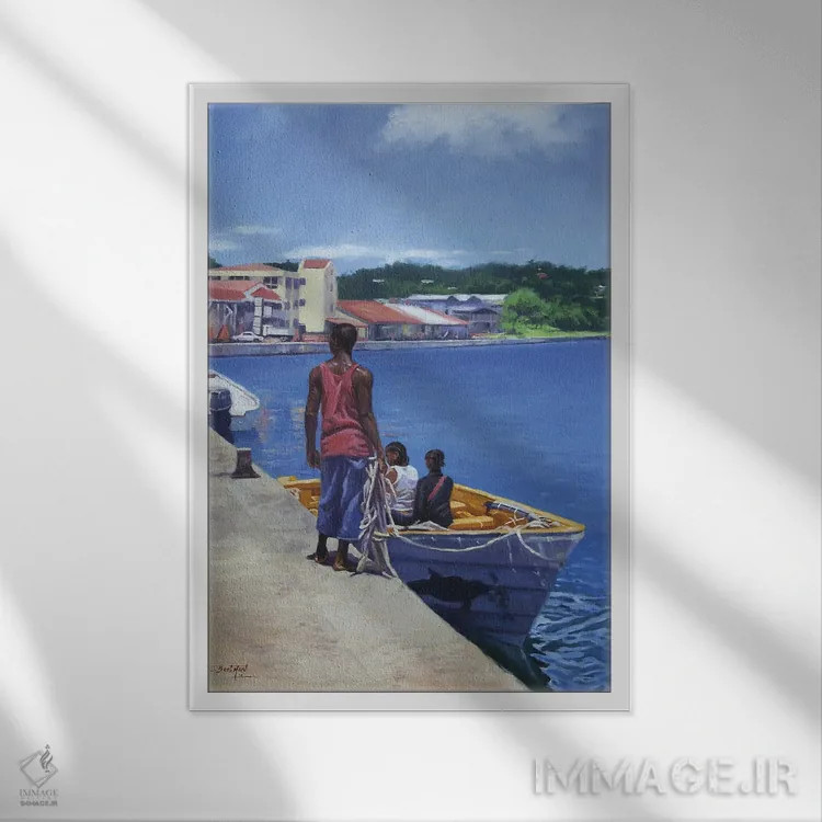 تابلو پیادهسازی (خروج از کشتی)، ۲۰۱۴ اثر کالین بوتمن - نمای قابدار سفید