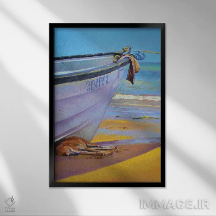 تابلو بهشدت خسته، ۲۰۲۰ اثر کالین بوتمن - نمای قابدار مشکی