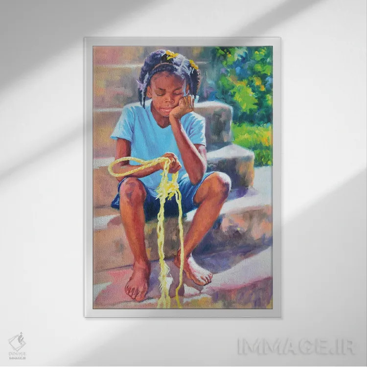 تابلو به پایان تحملم رسیده، ۲۰۲۰ اثر کالین بوتمن - نمای قابدار سفید