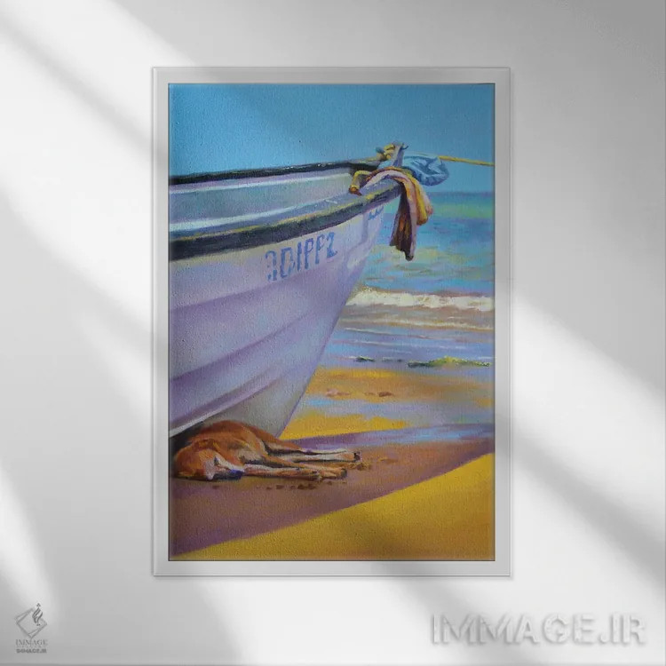 تابلو بهشدت خسته، ۲۰۲۰ اثر کالین بوتمن - نمای قابدار سفید