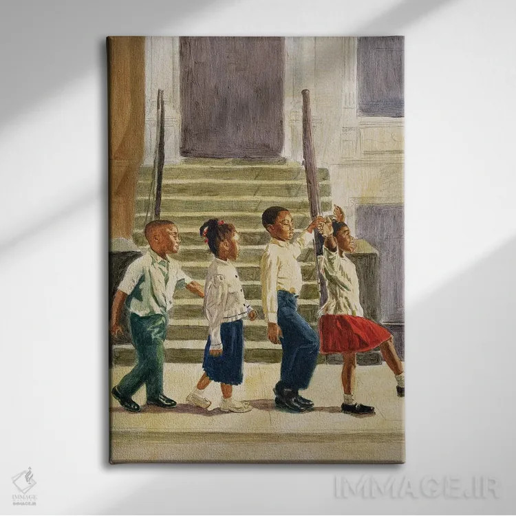 تابلو دنبالم بیا، ۱۹۹۵ اثر کالین بوتمن - نمای روبهرو روی دیوار