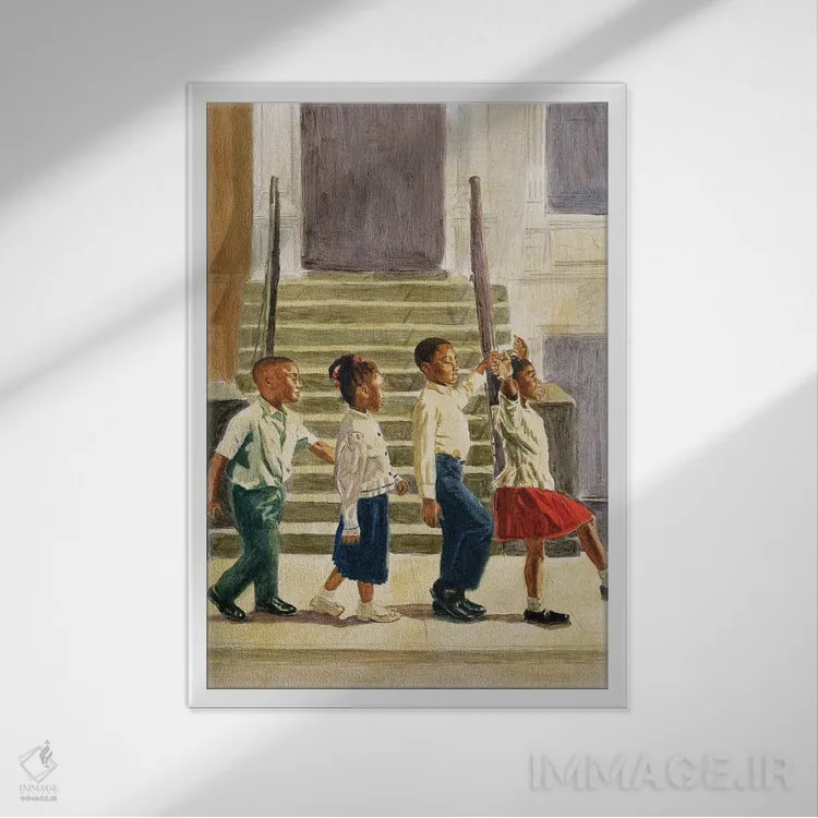 تابلو دنبالم بیا، ۱۹۹۵ اثر کالین بوتمن - نمای قابدار سفید