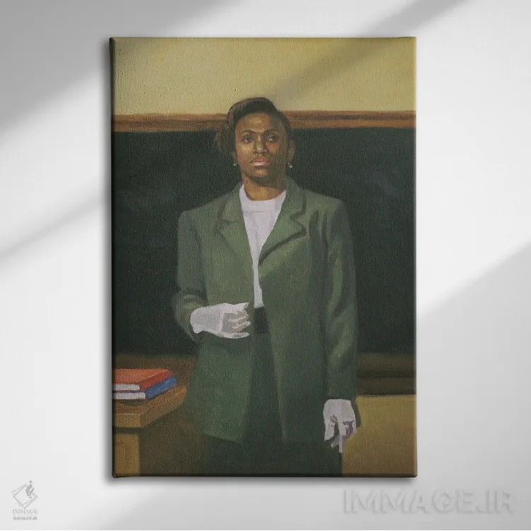 تابلو معلم، ۲۰۰۱ اثر کالین بوتمن - نمای روبهرو روی دیوار