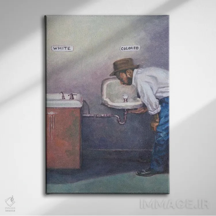 تابلو آنگونه که اوضاع بود، ۲۰۰۱ اثر کالین بوتمن - نمای روبهرو روی دیوار