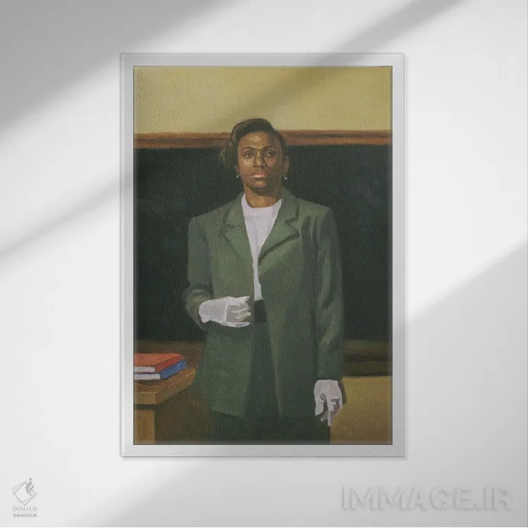 تابلو معلم، ۲۰۰۱ اثر کالین بوتمن - نمای قابدار سفید