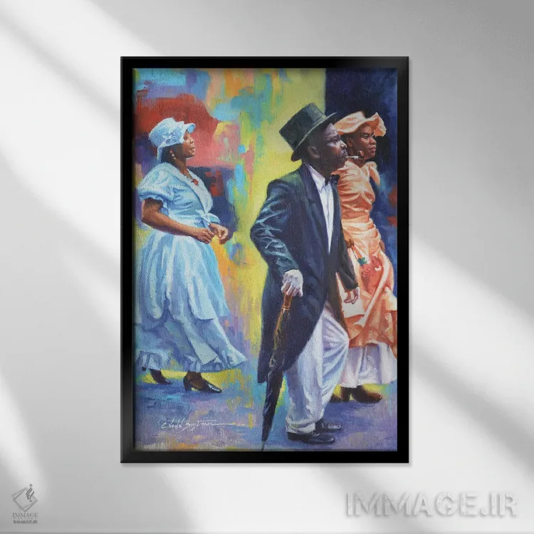 تابلو مهمانی عروسی، ۲۰۱۷ اثر کالین بوتمن - نمای قابدار مشکی