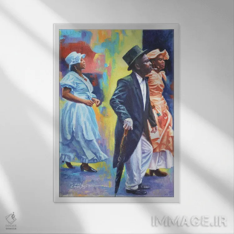 تابلو مهمانی عروسی، ۲۰۱۷ اثر کالین بوتمن - نمای قابدار سفید