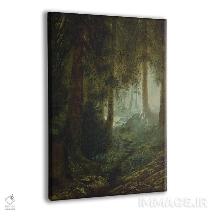 تابلو گوزن در منظرهٔ جنگل، ۱۸۷۰ اثر گوستاو دوره - نمای پرسپکتیو محصول