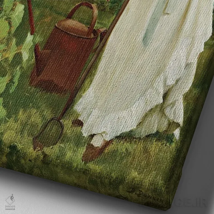 تابلو در اوج تابستان اثر دلاپور داونینگ - نمای نزدیک بافت بوم
