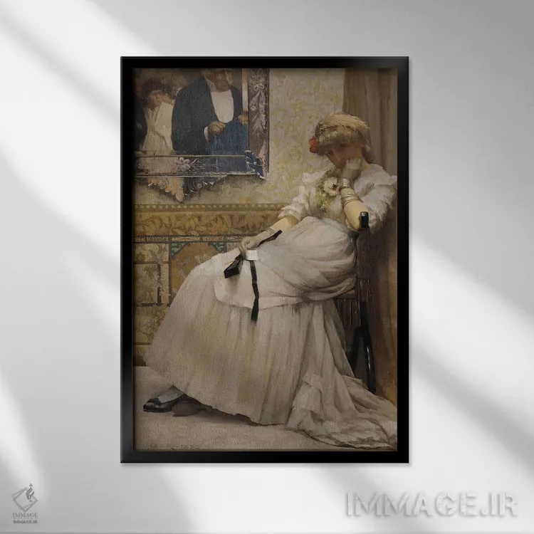 تابلو پس از رقص، ۱۸۸۳ اثر سر جان لاوری (نقاش ایرلندی) - نمای قابدار مشکی