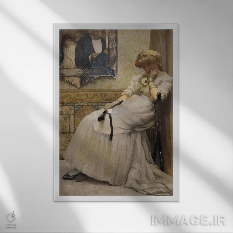 تابلو پس از رقص، ۱۸۸۳ اثر سر جان لاوری (نقاش ایرلندی) - نمای قابدار سفید