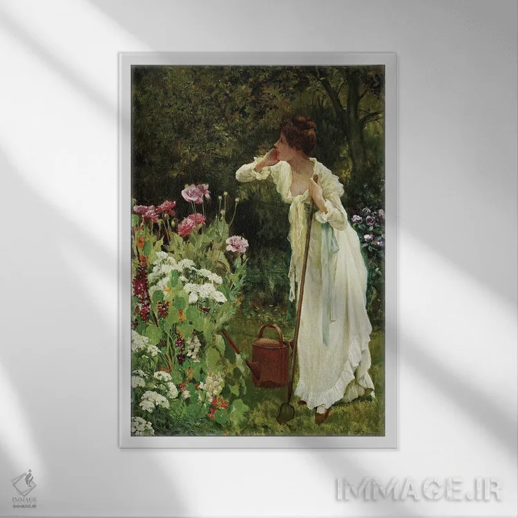 تابلو در اوج تابستان اثر دلاپور داونینگ - نمای قابدار سفید