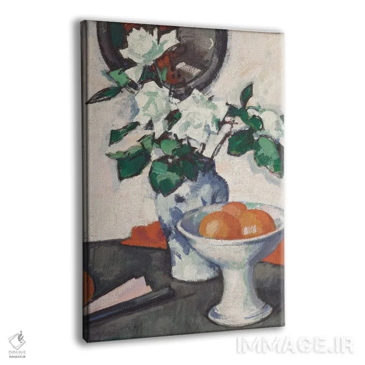 تابلو رزهای سفید، حدود ۱۹۲۴ اثر ساموئل جان پپلو (نقاش اسکاتلندی) - نمای پرسپکتیو محصول