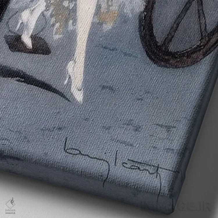 تابلو ورود، حدود ۱۹۴۱ اثر لوئیس ایکارت - نمای نزدیک بافت بوم