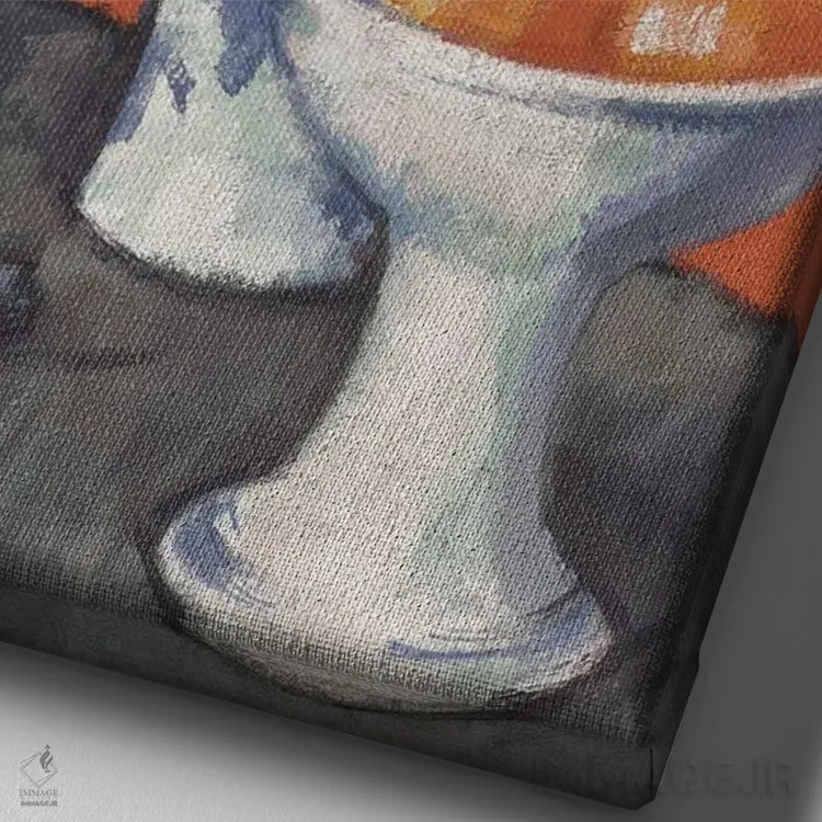 تابلو رزهای سفید، حدود ۱۹۲۴ اثر ساموئل جان پپلو (نقاش اسکاتلندی) - نمای نزدیک بافت بوم