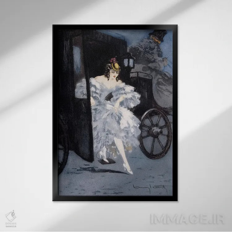 تابلو ورود، حدود ۱۹۴۱ اثر لوئیس ایکارت - نمای قابدار مشکی