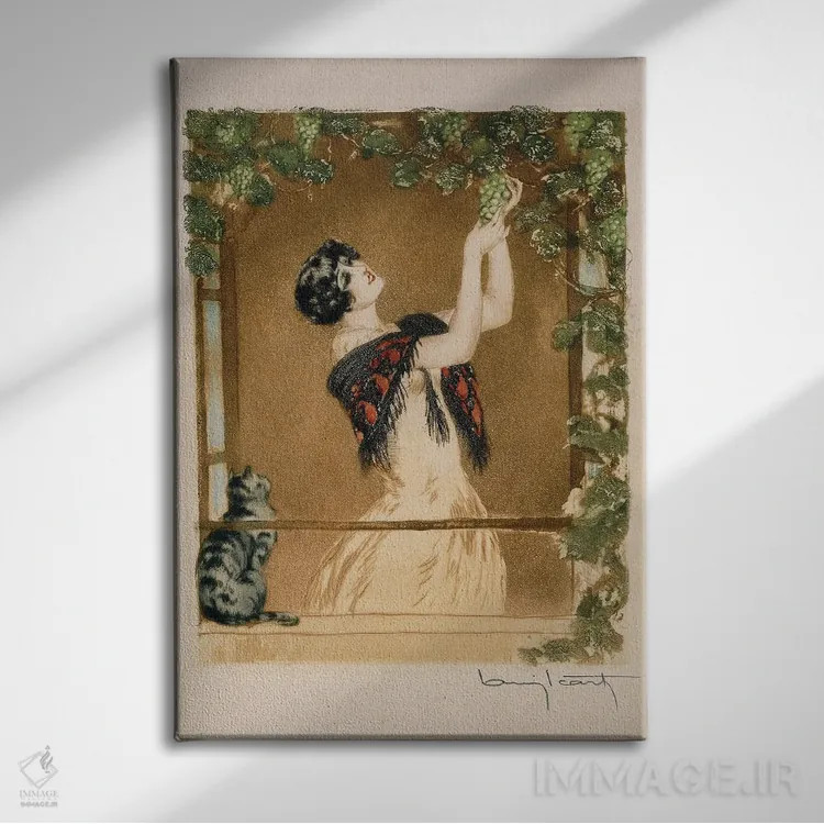 تابلو پاییز اثر لوئیس ایکارت - نمای روبهرو روی دیوار