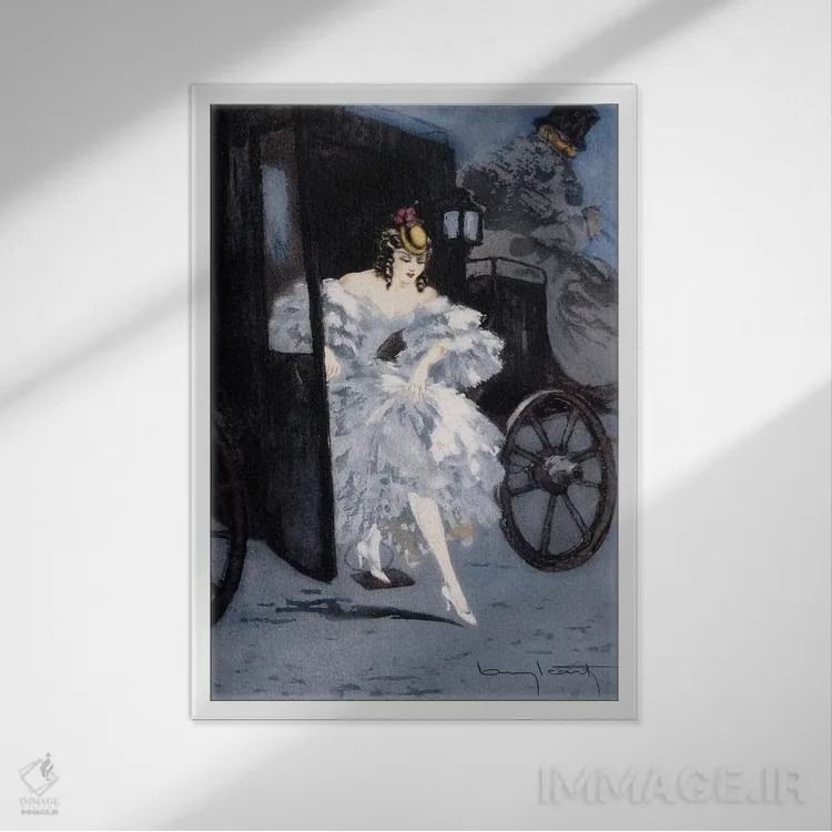 تابلو ورود، حدود ۱۹۴۱ اثر لوئیس ایکارت - نمای قابدار سفید