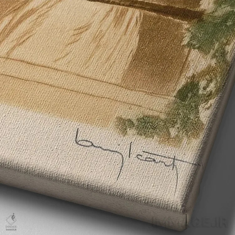 تابلو پاییز اثر لوئیس ایکارت - نمای نزدیک بافت بوم