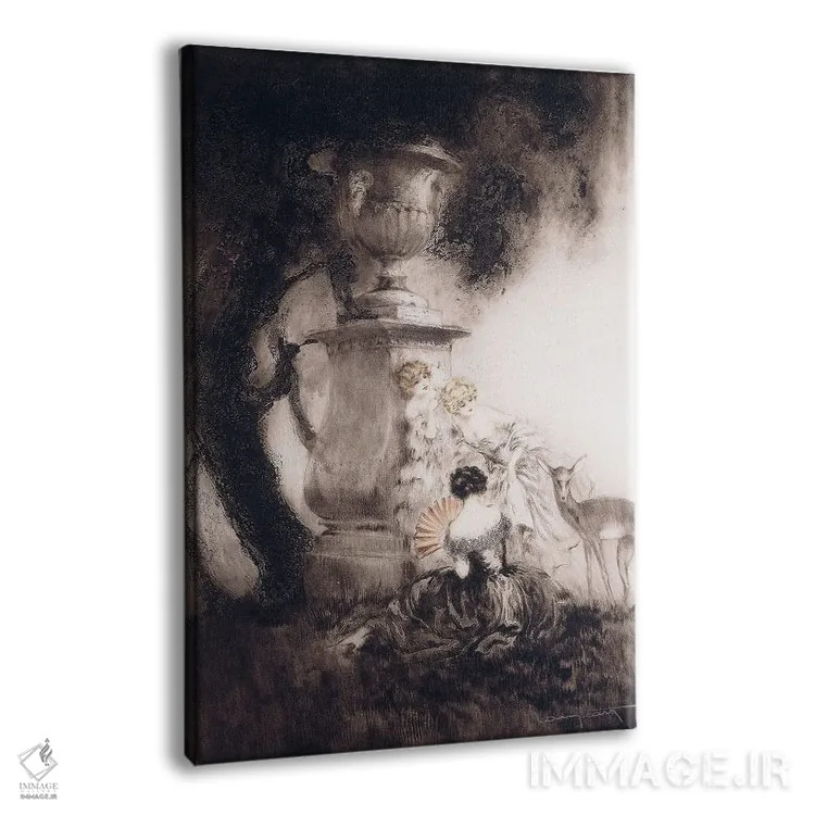 تابلو چهار گوزن، ۱۹۲۹ اثر لوئیس ایکارت - نمای پرسپکتیو محصول