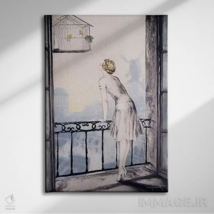 تابلو مونمارتر، ۱۹۲۸ اثر لوئیس ایکارت - نمای روبهرو روی دیوار