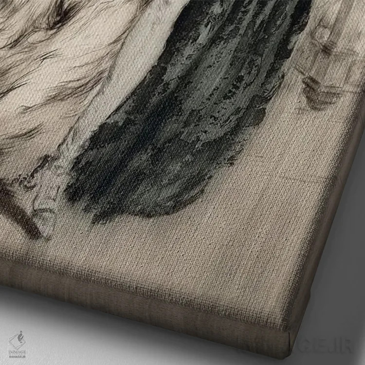 تابلو کازانووا اثر لوئیس ایکارت - نمای نزدیک بافت بوم
