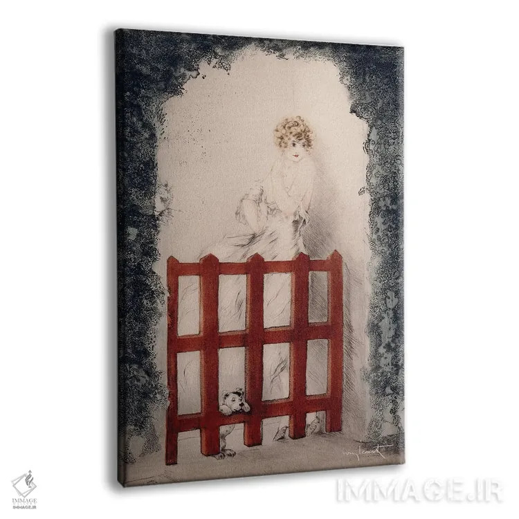 تابلو دروازه قرمز اثر لوئیس ایکارت - نمای پرسپکتیو محصول