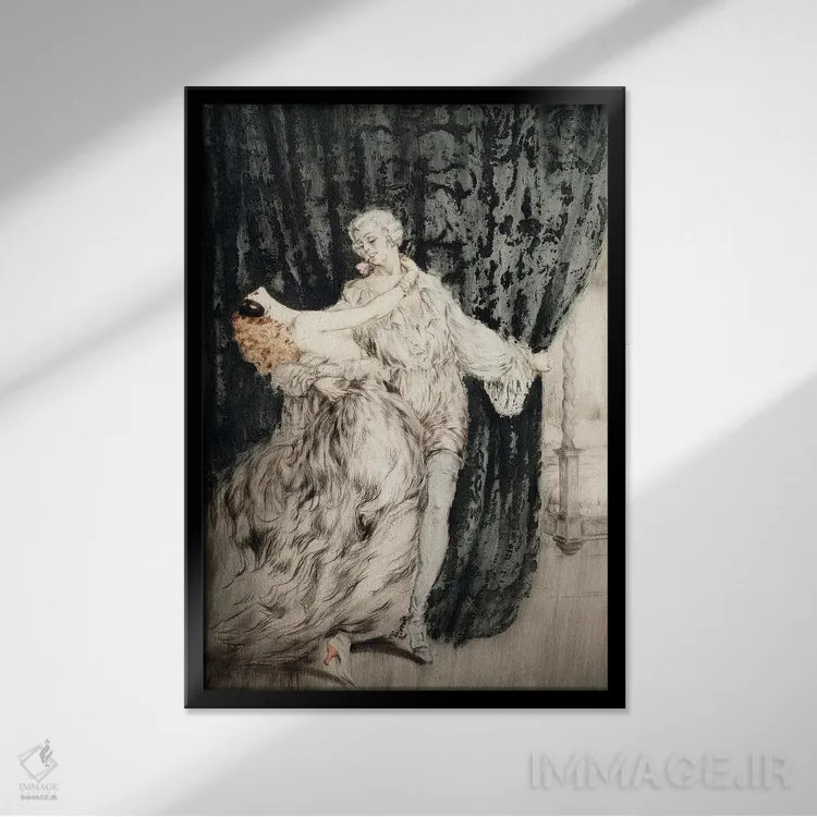 تابلو کازانووا اثر لوئیس ایکارت - نمای قابدار مشکی