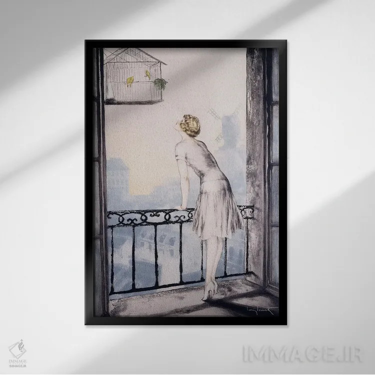 تابلو مونمارتر، ۱۹۲۸ اثر لوئیس ایکارت - نمای قابدار مشکی