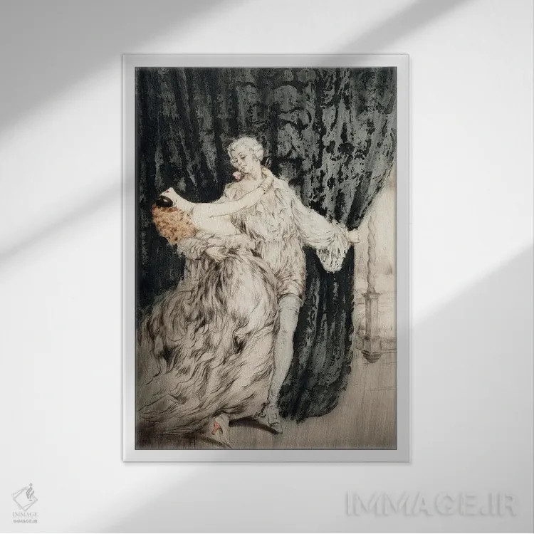 تابلو کازانووا اثر لوئیس ایکارت - نمای قابدار سفید