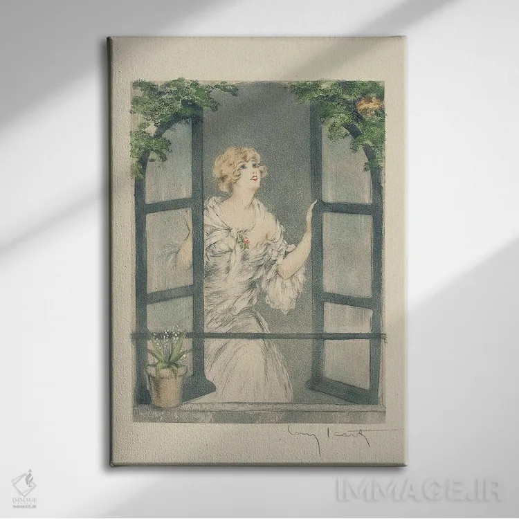 تابلو چهار فصل: بهار، حدود ۱۹۲۸ اثر لوئیس ایکارت - نمای روبهرو روی دیوار