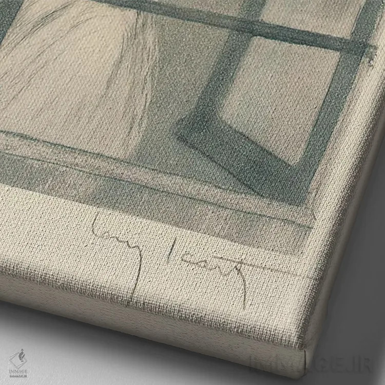 تابلو چهار فصل: بهار، حدود ۱۹۲۸ اثر لوئیس ایکارت - نمای نزدیک بافت بوم