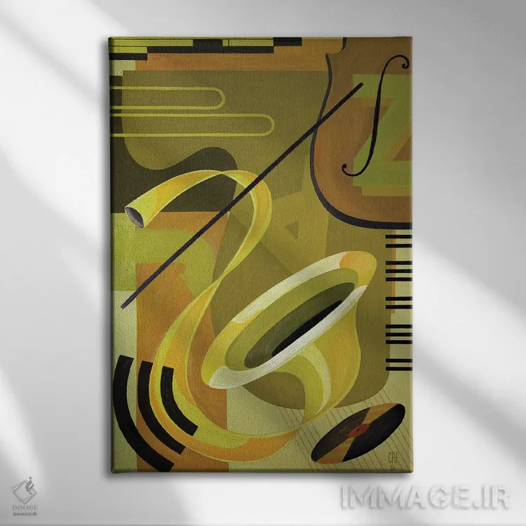 تابلو جاز، ۲۰۰۴ اثر کارولین هوبارد-فورد - نمای روبهرو روی دیوار