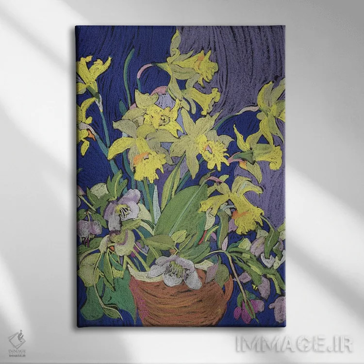 تابلو نانسیس با پارچ اثر فرانسیس ترینر - نمای روبهرو روی دیوار