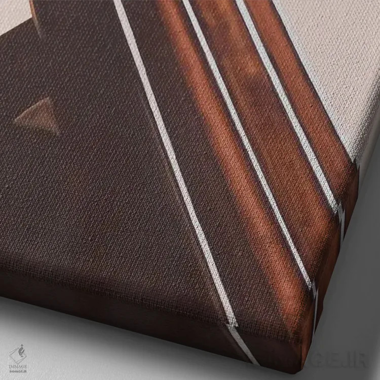 تابلو نوازندهٔ بیس چهارم، ۲۰۰۷ اثر کاریا موچرهرا - نمای نزدیک بافت بوم