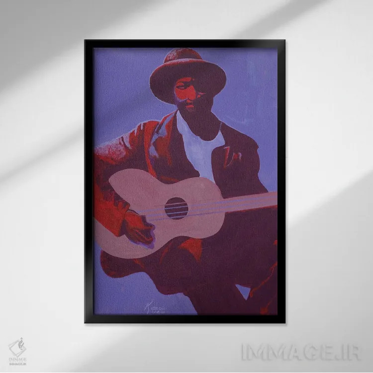 تابلو آبی بنفش، ۲۰۰۶ (سبک موسیقی) اثر کاریا موچرهرا - نمای قابدار مشکی