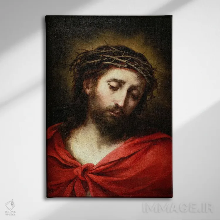 تابلو اینک انسان یا مسیح رنجدیده (اثر معنویتی) اثر بارتولومه استبان موریو (نقاش اسپانیایی) - نمای روبهرو روی دیوار
