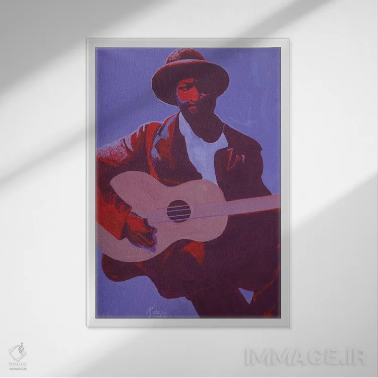 تابلو آبی بنفش، ۲۰۰۶ (سبک موسیقی) اثر کاریا موچرهرا - نمای قابدار سفید