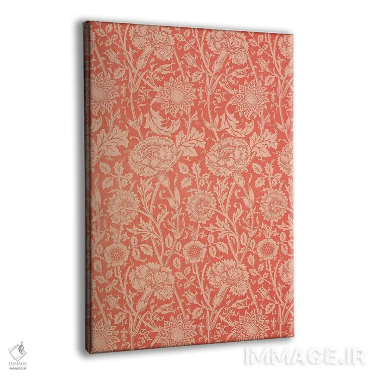 تابلو کاغذدیواری گل صورتی و رز، ۱۸۹۱ اثر ویلیام موریس (طراح و هنرمند بریتانیایی) - نمای پرسپکتیو محصول