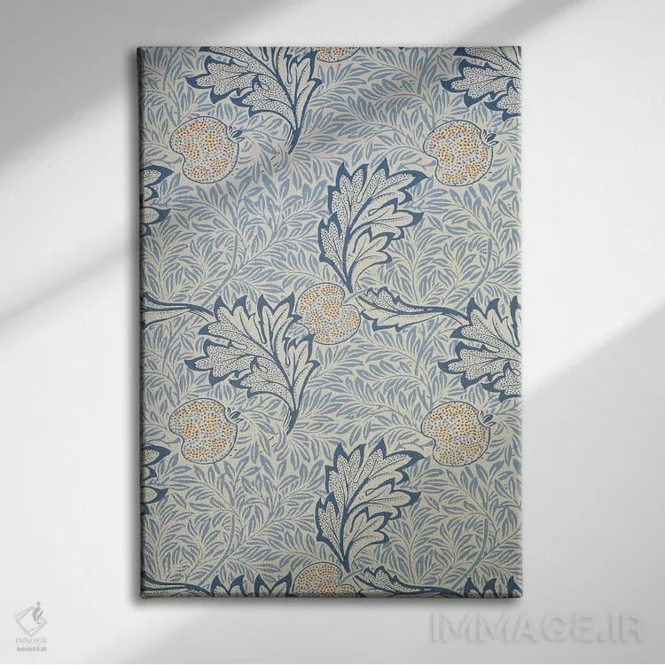تابلو طرح سیب اثر ویلیام موریس (طراح و هنرمند بریتانیایی) - نمای روبهرو روی دیوار