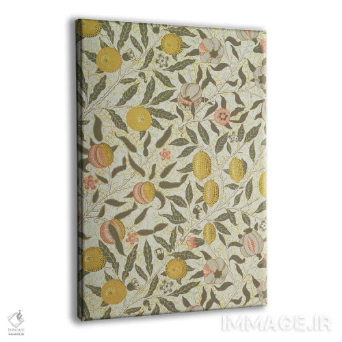 تابلو طرح کاغذدیواری انار اثر ویلیام موریس (طراح و هنرمند بریتانیایی) - نمای پرسپکتیو محصول